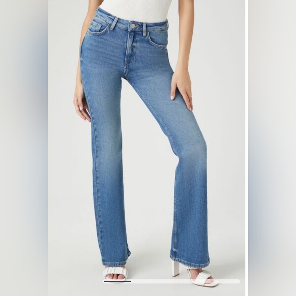 NWT F21 High Rise Denim Flare Jeans sz 27